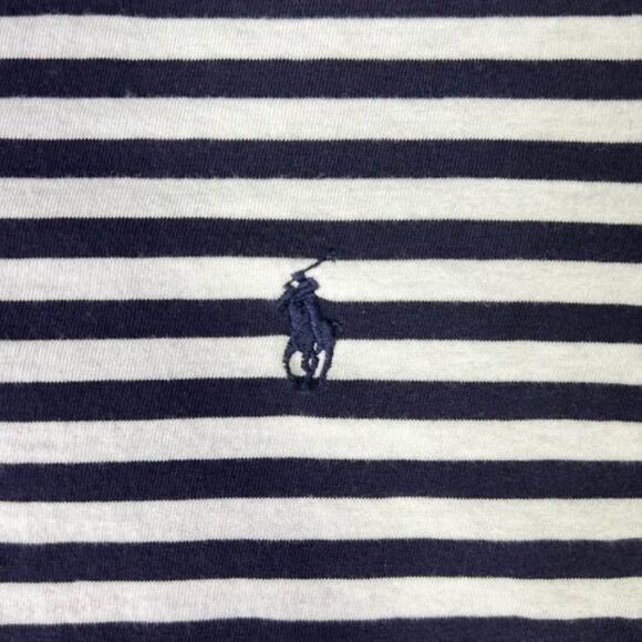 Ralph Lauren Sport Polo Blue White Striped Youth Boys XL Preppy - Picture 4 of 7